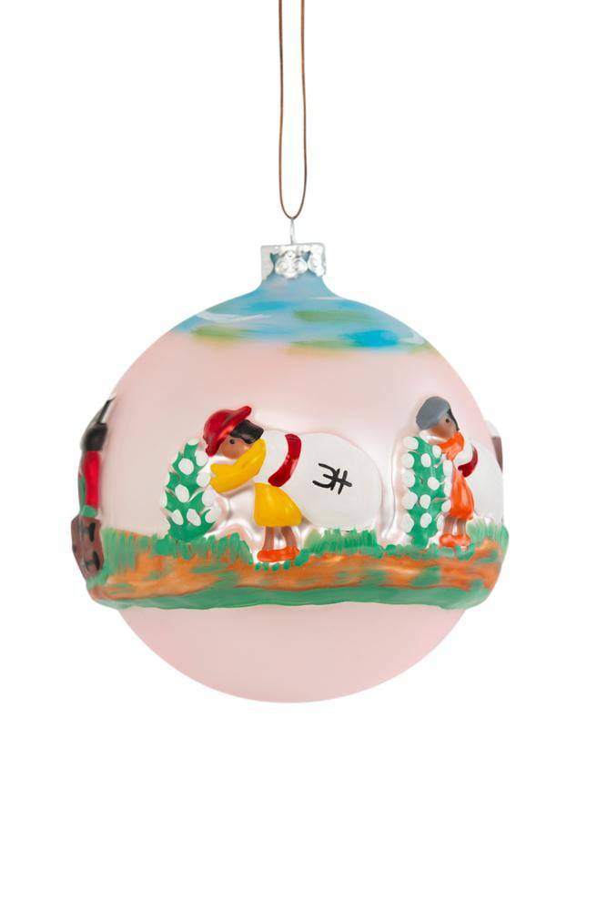 Clementine Hunter, Gitter Gallery - Clementine Hunter Cotton Mural 4" Round Ball Ornament - Little Miss Muffin Children & Home