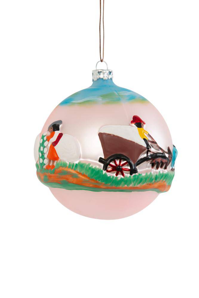 Clementine Hunter, Gitter Gallery - Clementine Hunter Cotton Mural 4" Round Ball Ornament - Little Miss Muffin Children & Home