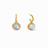Julie Vos - Julie Vos Calypso Hoop & Charm Earrings with Iridescent Chalcedony Blue Stones - Little Miss Muffin Children & Home