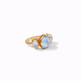 Julie Vos - Julie Vos Calypso Ring with Iridescent Chalcedony Blue Stones - Little Miss Muffin Children & Home