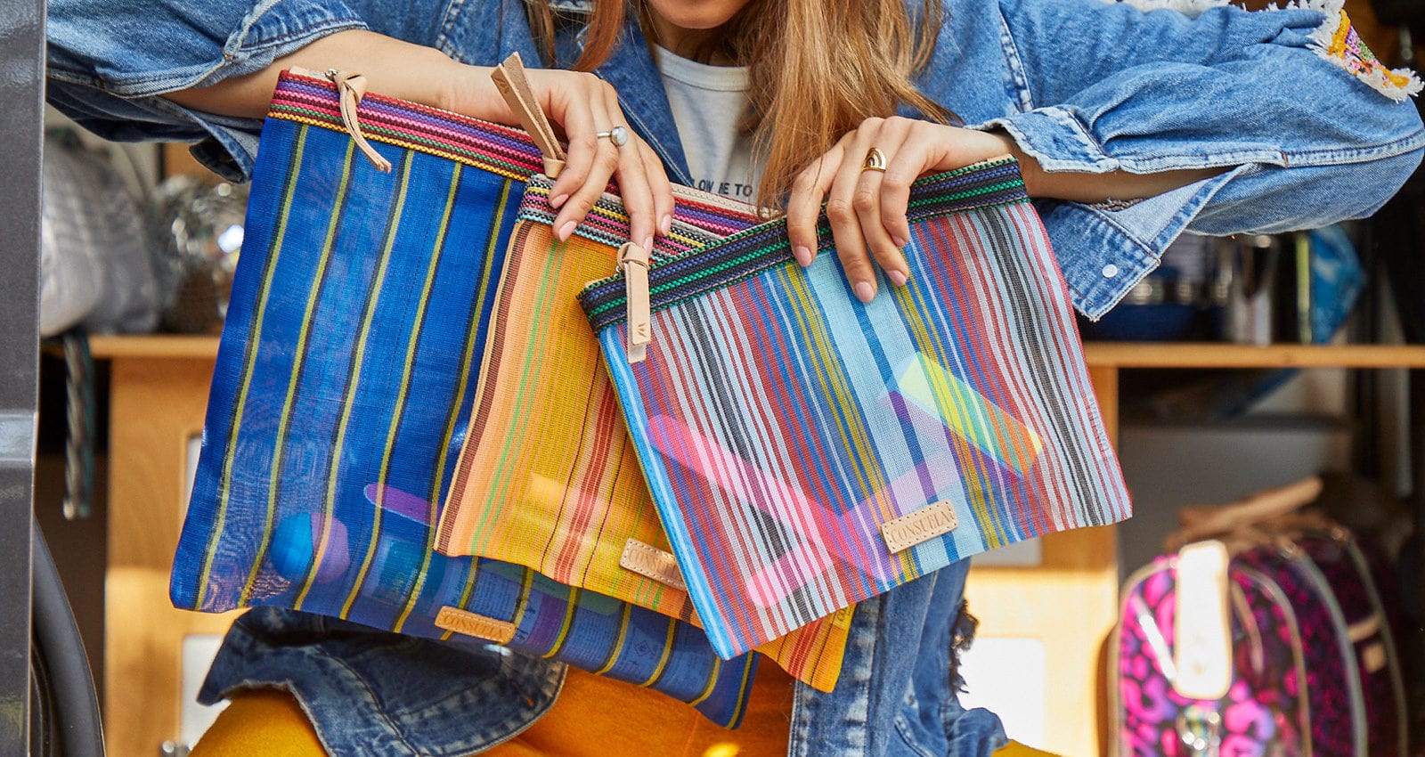 Consuela Consuela Marcela Extra Large Slim Zip Pouch - Little Miss Muffin Children & Home