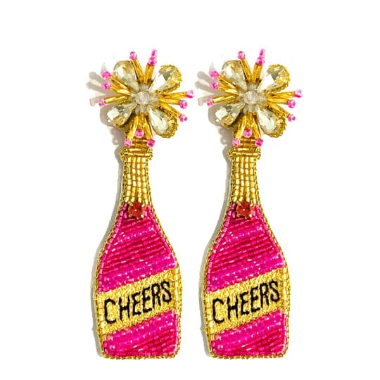 Golden Lily Golden Lily Champagne Bottle Earrings - Little Miss Muffin Children & Home