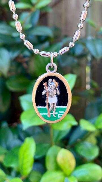 Saints for Sinners Saints for Sinners St. Christopher Hand Painted Medallion - Little Miss Muffin Children & Home