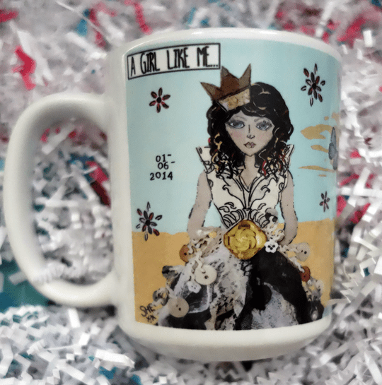 A Girl Like Me Art A Girl Like Me Art Throw on Your Crown Coffee Mug - Little Miss Muffin Children & Home