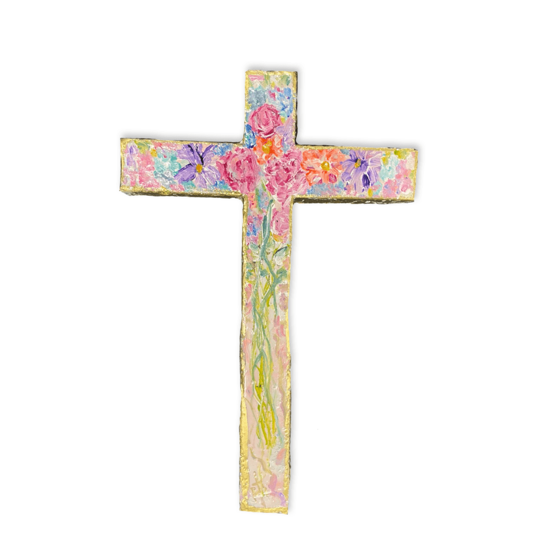 PTS - Prayers On the Side Prayers On the Side Large Cross Flower - Little Miss Muffin Children & Home