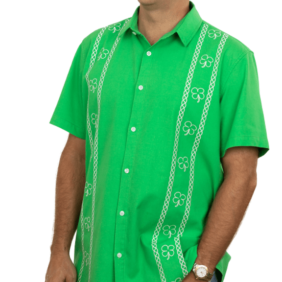 Dat Mambo Shirt - Dat Mambo Shirt St. Patrick's Day Guayabera in Green - Little Miss Muffin Children & Home