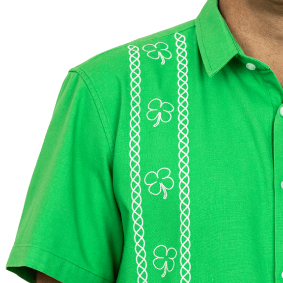 Dat Mambo Shirt - Dat Mambo Shirt St. Patrick's Day Guayabera in Green - Little Miss Muffin Children & Home