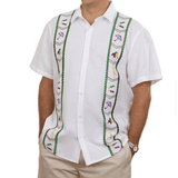 Dat Mambo Shirt - Dat Mambo Shirt Mardi Gras Guayabera in White - Little Miss Muffin Children & Home