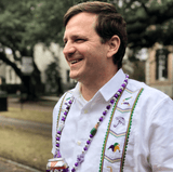 Dat Mambo Shirt - Dat Mambo Shirt Mardi Gras Guayabera in White - Little Miss Muffin Children & Home