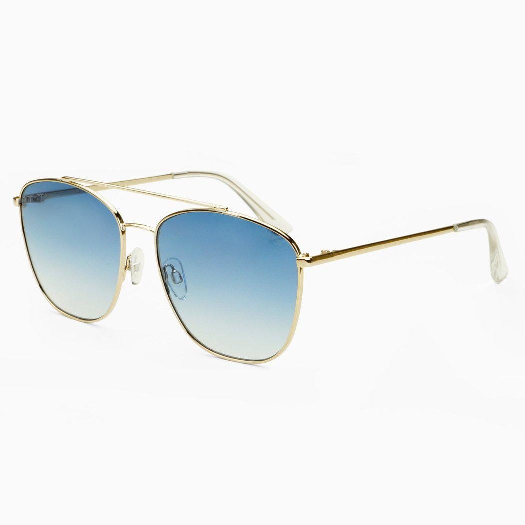 Freyrs Eyewear Freyrs Eyewear Remy Sunglasses with Gold Rims and Blue Lenses - Little Miss Muffin Children & Home
