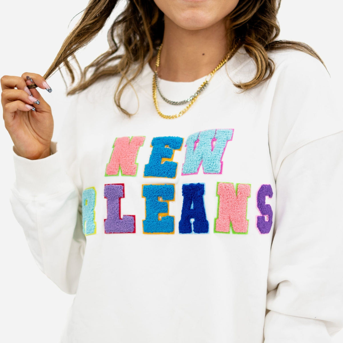 Whereable Art Whereable Art Exclusive New Orleans Varsity Sweatshirt - Little Miss Muffin Children & Home