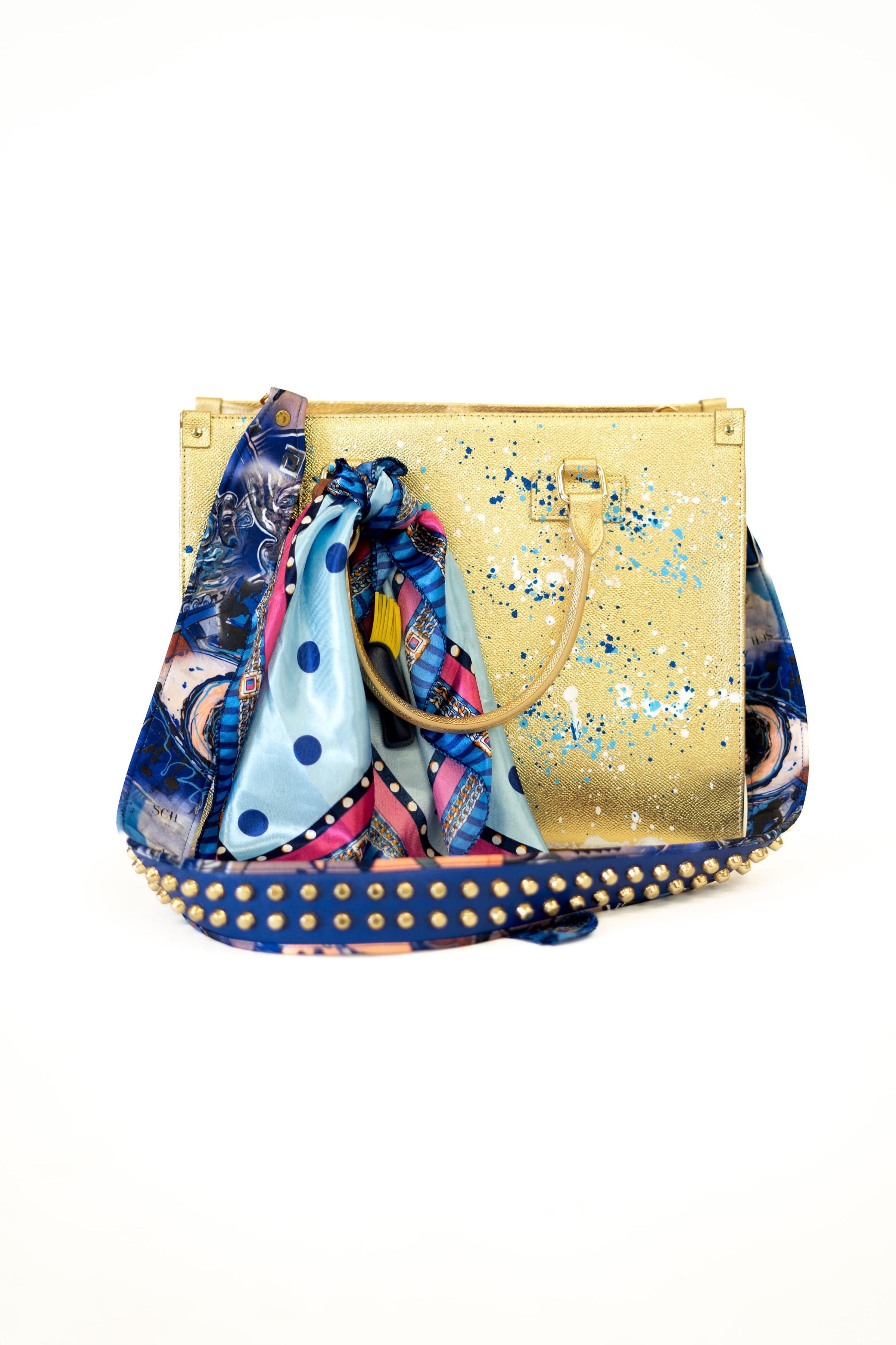 Custom Bag Designs Custom Bag Designs Nicole Evil Eye Hand Painted Handle Bag - Little Miss Muffin Children & Home