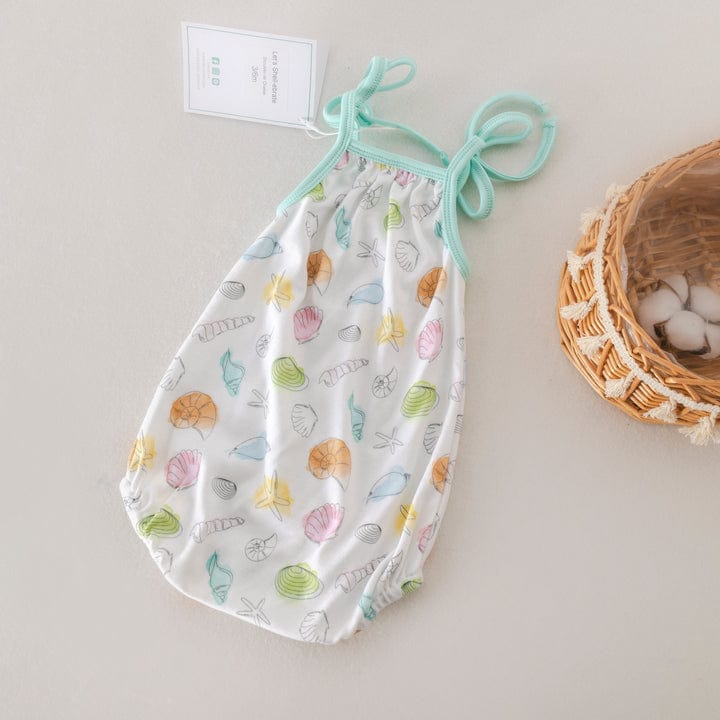 Nola Tawk Nola Tawk Let's Shell-ebrate Organic Cotton Shoulder-Tie Onesie - Little Miss Muffin Children & Home