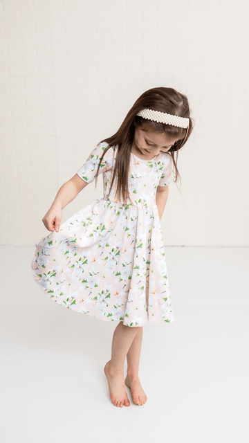 Nola Tawk Nola Tawk Pink Magnolia Organic Cotton Twirl Dress - Little Miss Muffin Children & Home