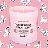 Ryan Porter Ryan Porter You're Doing Great Candle - Little Miss Muffin Children & Home