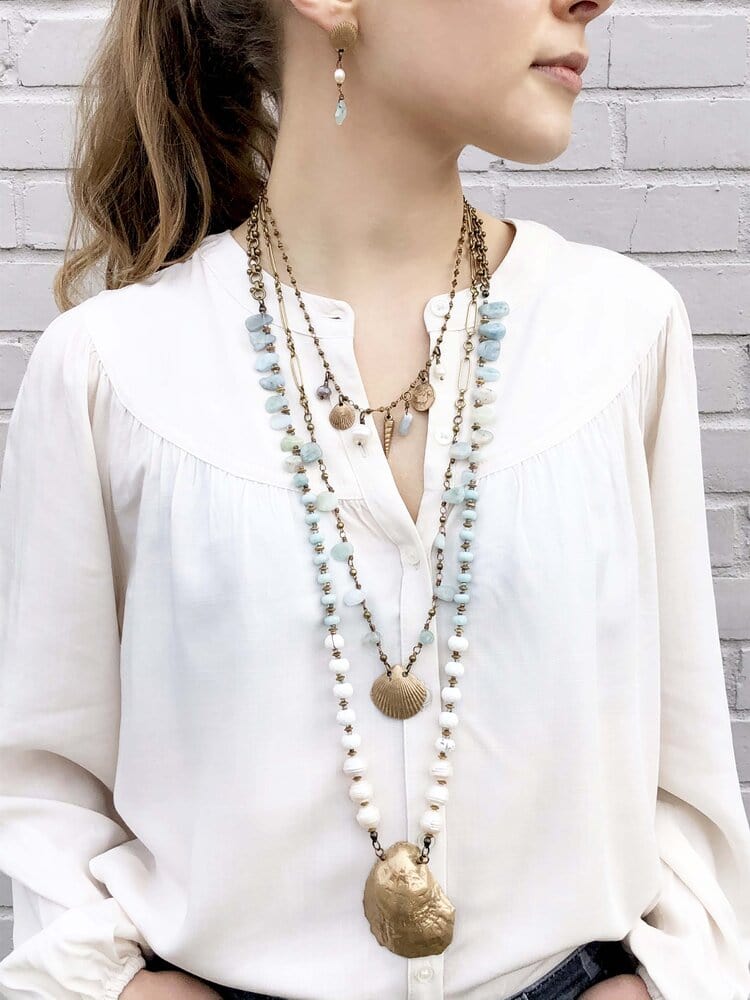 Lock & Key Design Lock & Key Design Amphitirite Necklace 37" - Little Miss Muffin Children & Home