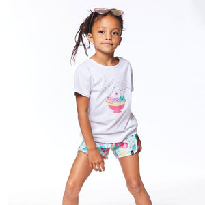 DEUX PAR DEUX Deux Par Deux Printed Short - Little Miss Muffin Children & Home