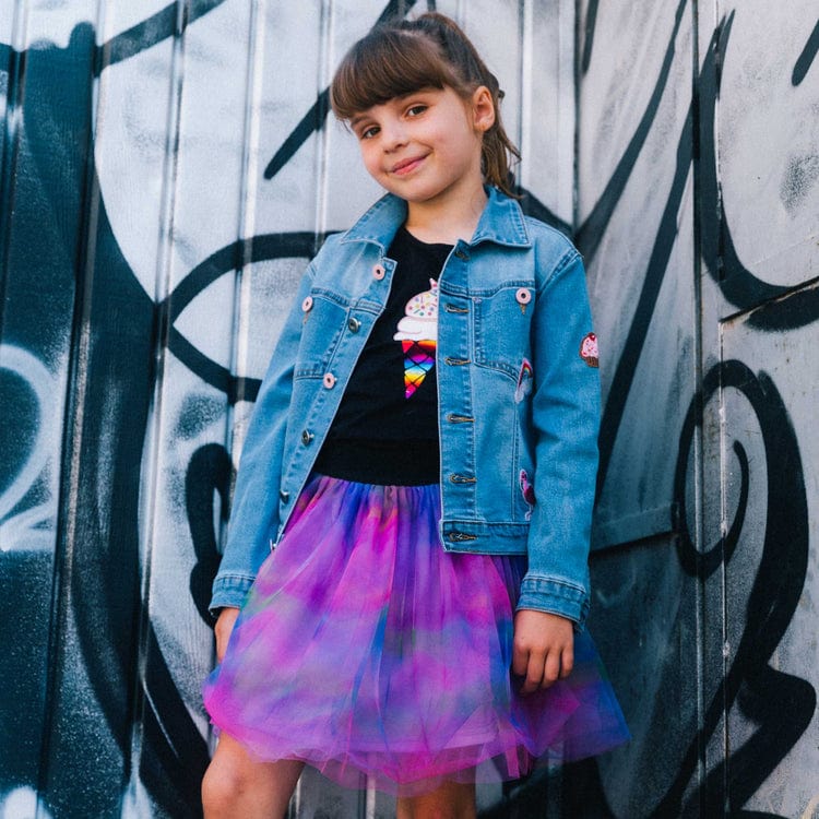DEUX PAR DEUX Deux Par Deux Printed Tulle Skirt - Little Miss Muffin Children & Home