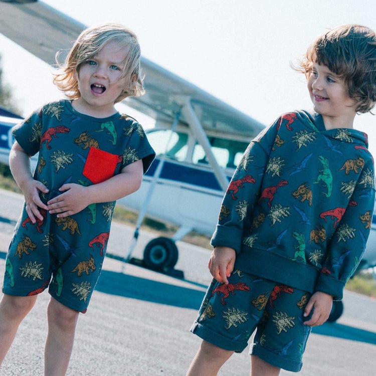 DEUX PAR DEUX Deux Par Deux Printed French Terry Short - Little Miss Muffin Children & Home