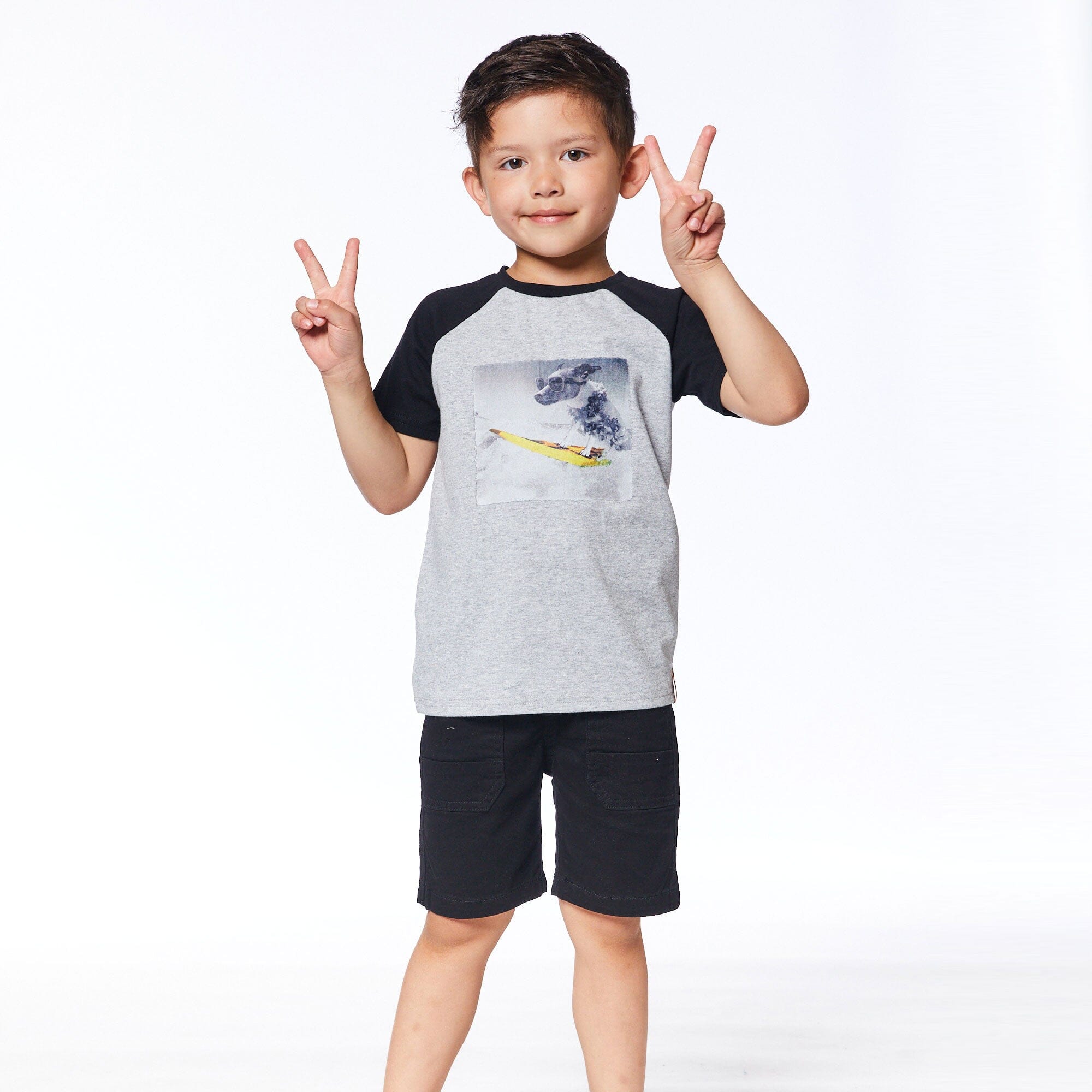 DEUX PAR DEUX Deux Par Deux Jersey Raglan Sleeve Tee - Little Miss Muffin Children & Home