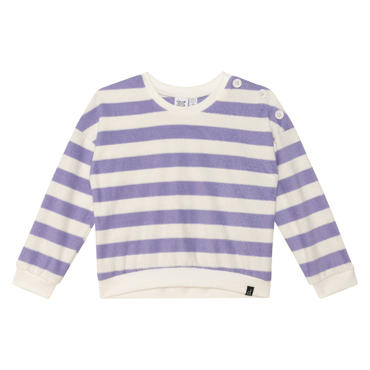 DEUX PAR DEUX Deux Par Deux Long Sleeve Striped Top - Little Miss Muffin Children & Home