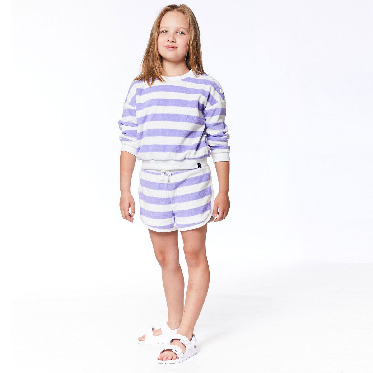 DEUX PAR DEUX Deux Par Deux Long Sleeve Striped Top - Little Miss Muffin Children & Home