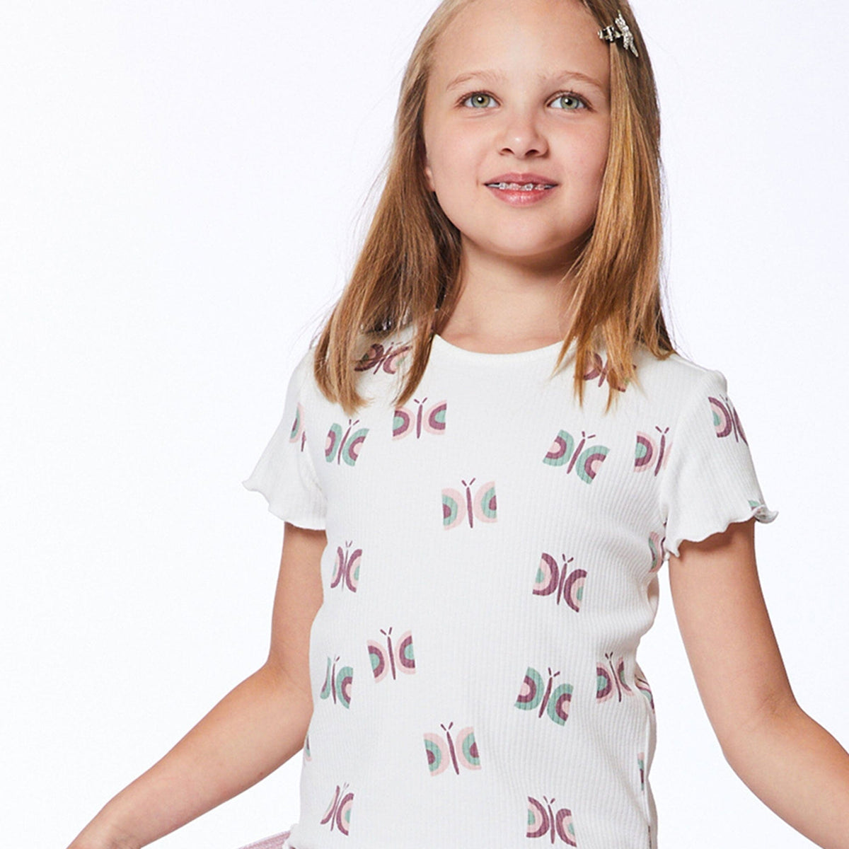 DEUX PAR DEUX Deux Par Deux Printed Short Sleeve Tee - Little Miss Muffin Children & Home