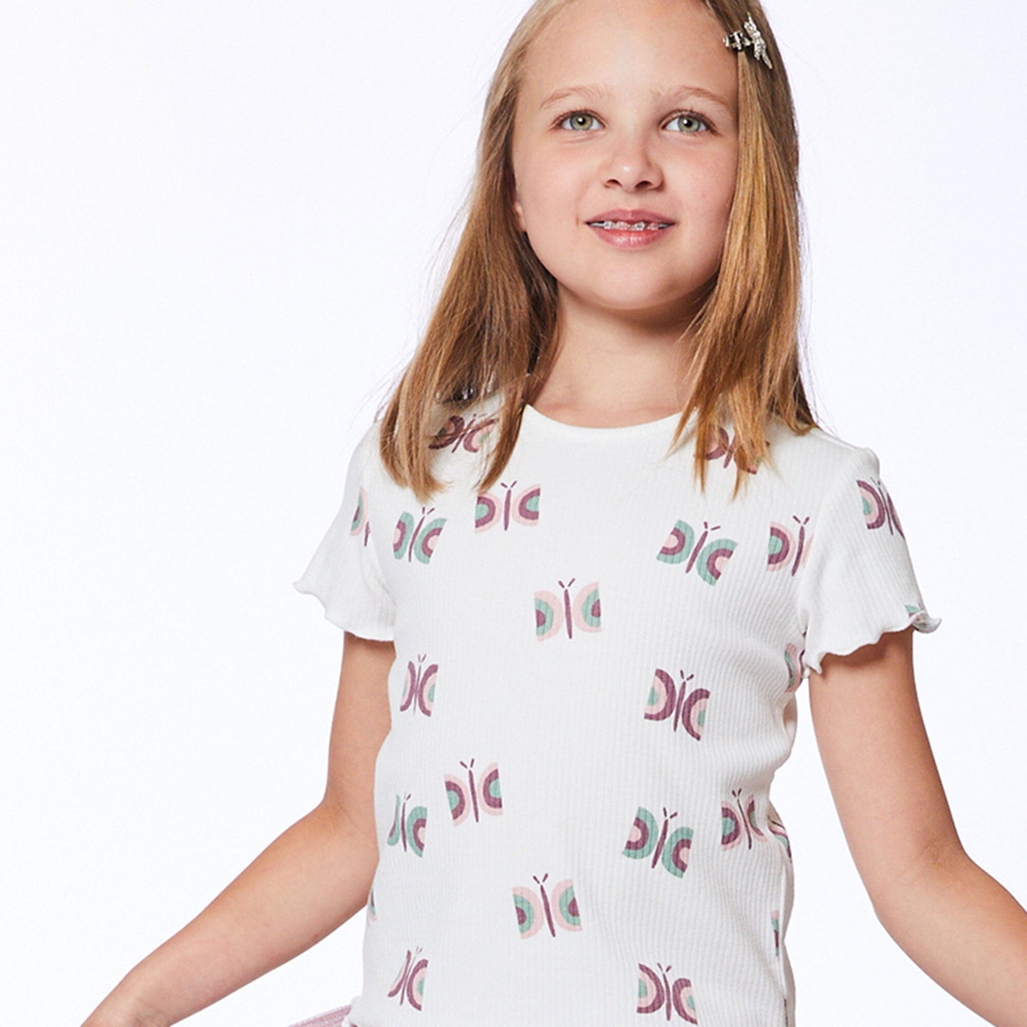 DEUX PAR DEUX Deux Par Deux Printed Short Sleeve Tee - Little Miss Muffin Children & Home