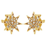 Benazir Collection - Benazir Collection Diamond Gold Star Earring - Little Miss Muffin Children & Home