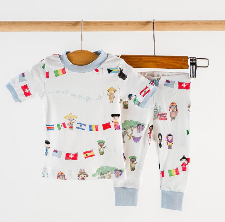 Nola Tawk Nola Tawk Small World Organic Cotton Pajama Set - Little Miss Muffin Children & Home