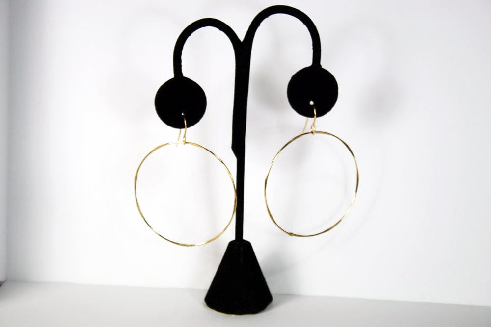 Ken's Handcrafted Jewelry Ken's Handcrafted Jewelry 14K Gold Large Circle Earrings - Little Miss Muffin Children & Home