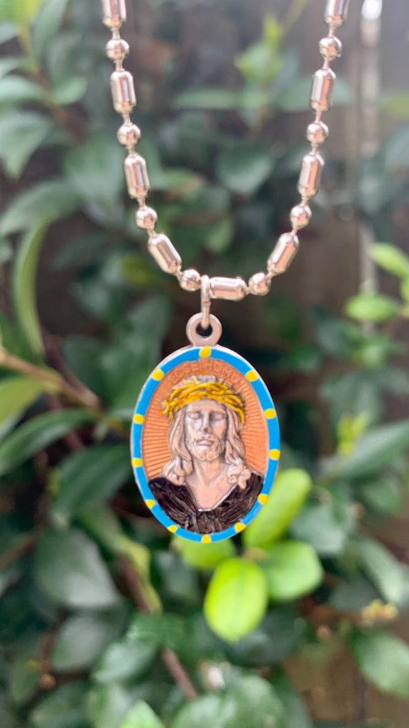 Saints For Sinners Saints For Sinners Ecce Homo Hand Painted Medal - Little Miss Muffin Children & Home