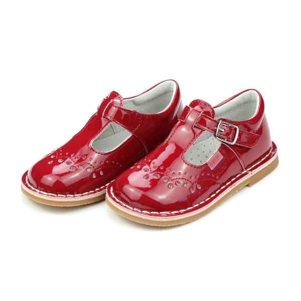 Chaussures D'école Mary Jane LAMB Avec Stitch - Polyuréthane Verni Résistant - Taille Réglable Par Bande Velcro - Confort Et Soutien Pour Filles - 10