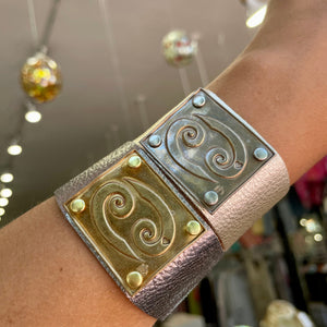 Lisa Devlin Designs Lisa Devlin Designs Cancer Leather Cuff - Little Miss Muffin Children & Home