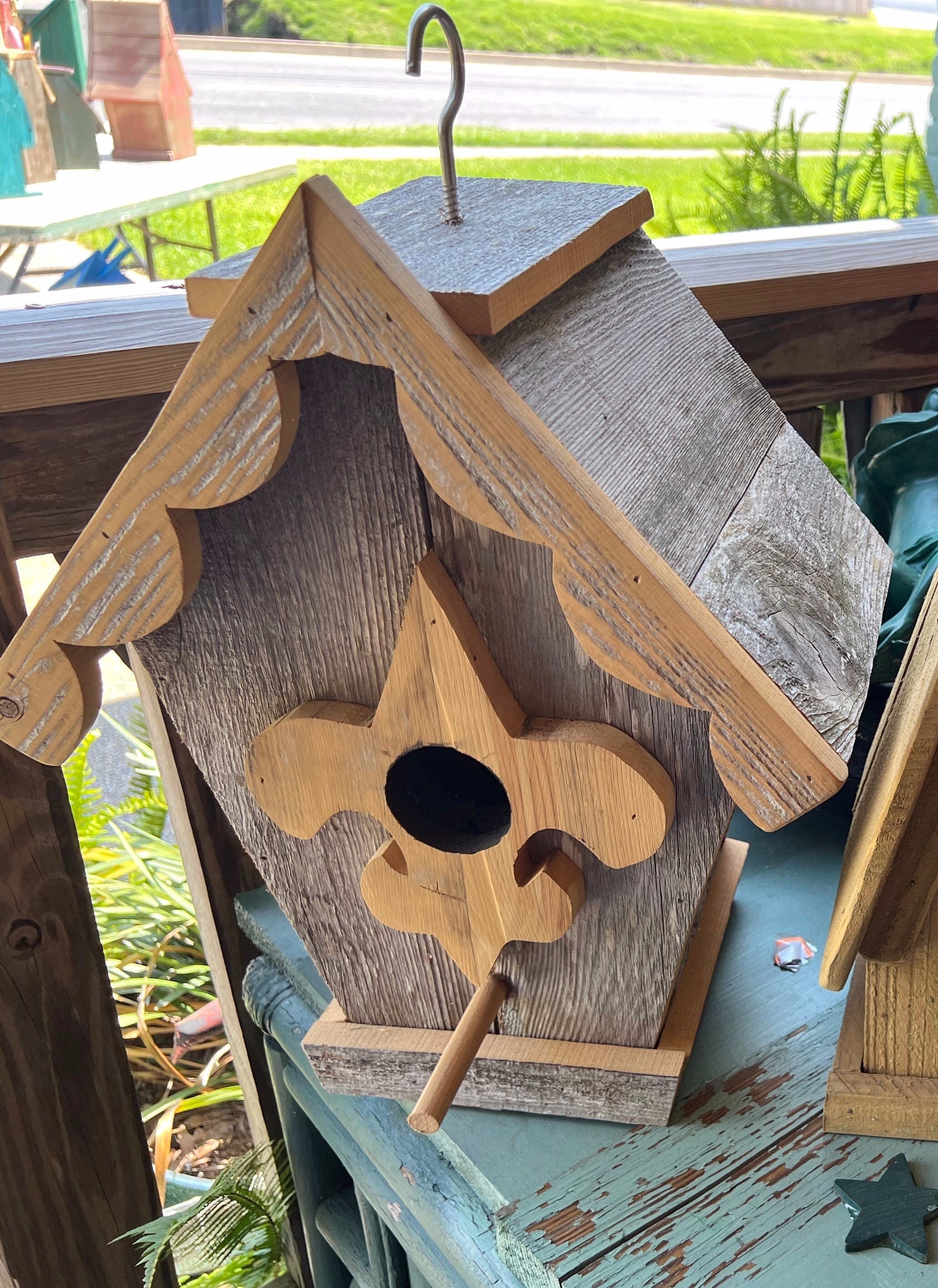Nola Birdhouses Nola Birdhouses Fleur de Lis with Scalloped Roof Birdhouse - Little Miss Muffin Children & Home