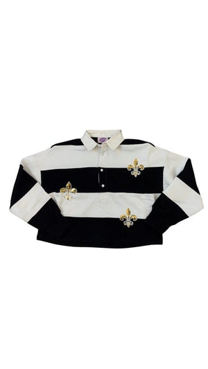 SPK - Sparkle City Sparkle City Fleur de Lis Rugby Polo - Little Miss Muffin Children & Home