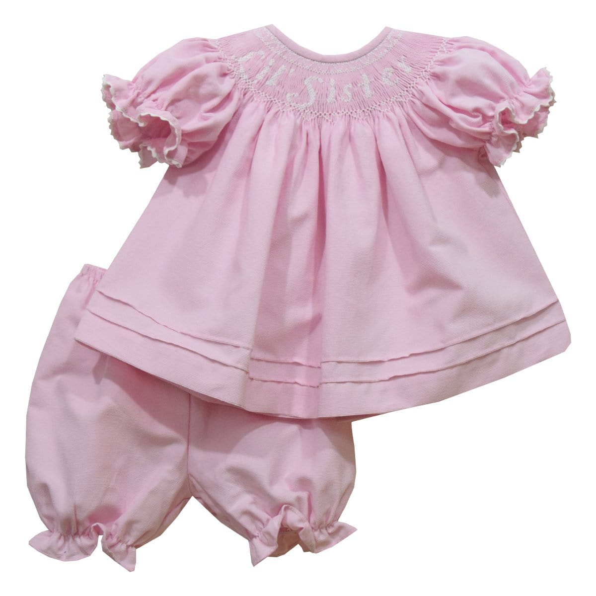 Vive La Fete Vive La Fete Little Sister Smocked Corduroy Short Sleeve Bloomer Set - Little Miss Muffin Children & Home