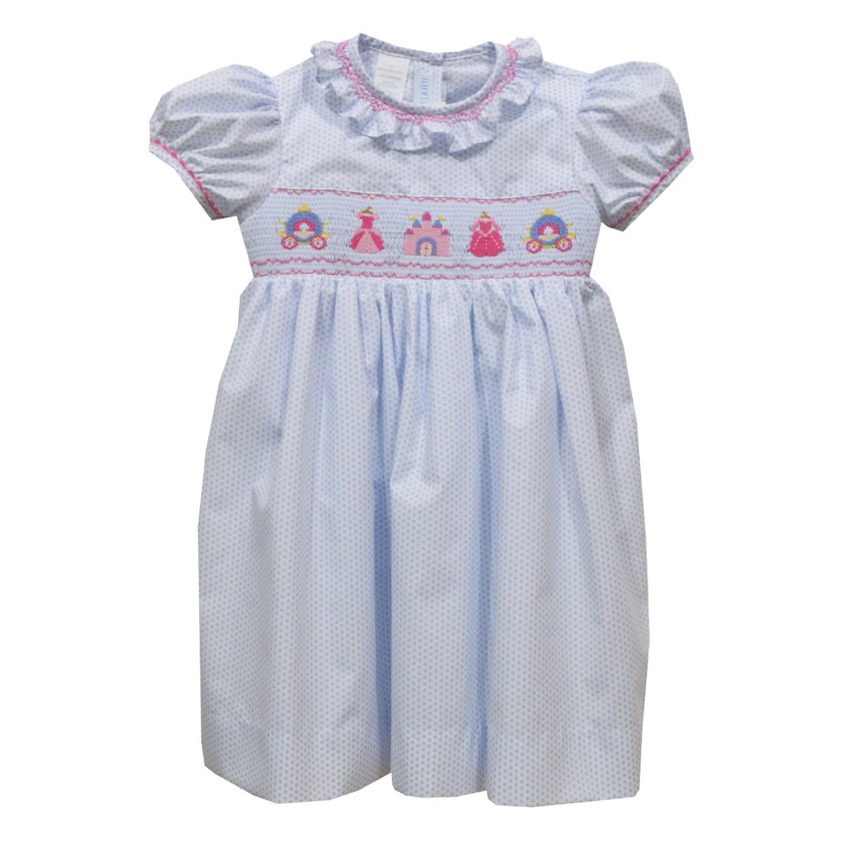 Vive La Fete Vive La Fete Princesses Smocked Short Sleeve Girls Dress - Little Miss Muffin Children & Home