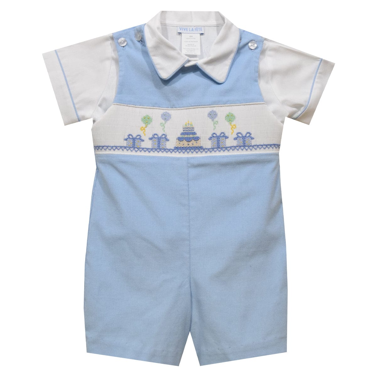 Vive La Fete Vive La Fete Birthday Corduroy Shortall with Short Sleeve Shirt - Little Miss Muffin Children & Home