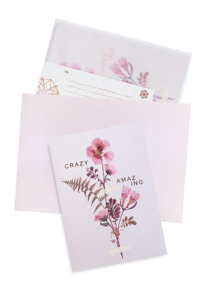 Papaya Papaya Pink Petals Greeting Card - Little Miss Muffin Children & Home