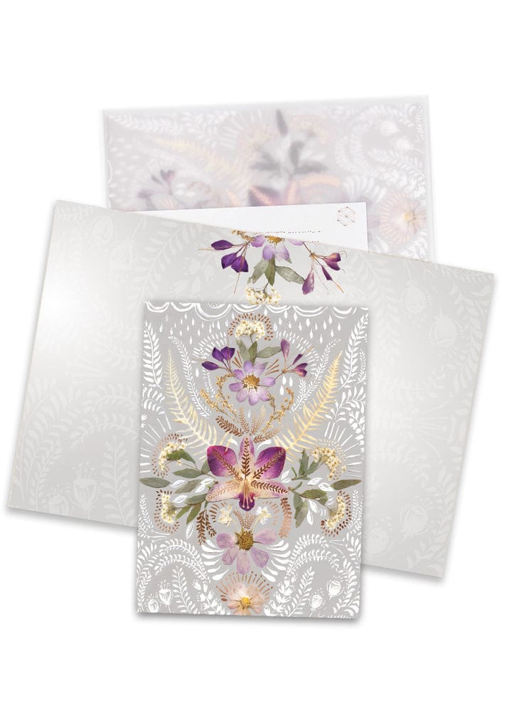 Papaya Papaya Orchid Lace Greeting Card - Little Miss Muffin Children & Home