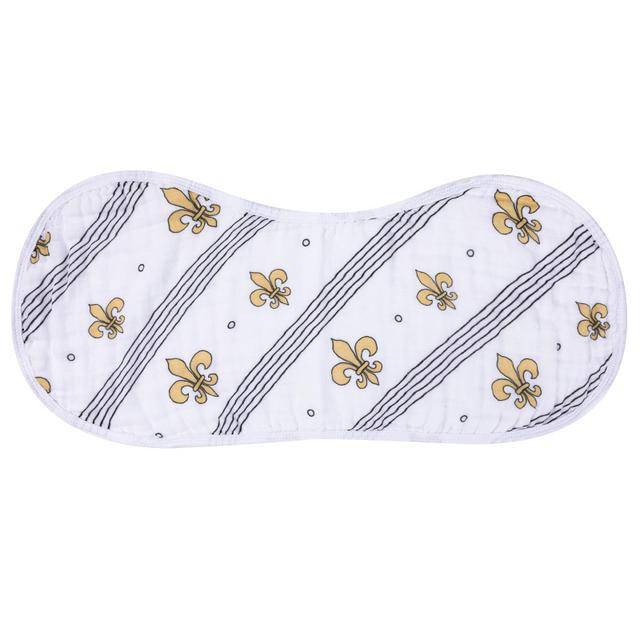 Little Hometown - Little Hometown Saints Fleur de Lis 2-in-1 Burp Cloth and Bib - Little Miss Muffin Children & Home