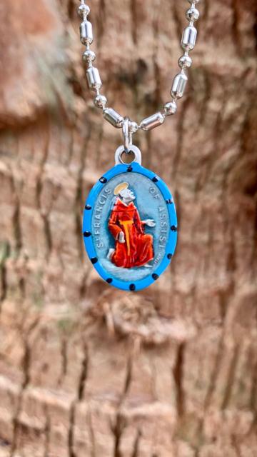 Saints for Sinners Saints for Sinners St. Francis of Assisi Hand Painted Medallion - Little Miss Muffin Children & Home