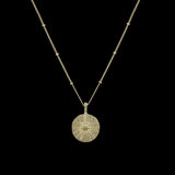 Be-Je Designs Be-Je Designs Gold Disc with CZ Starburst Necklace - Little Miss Muffin Children & Home