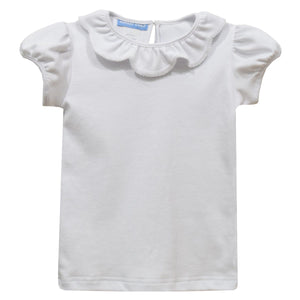 Vive La Fete Vive La Fete Knit Short Sleeve Scallop Ruffle top - Little Miss Muffin Children & Home