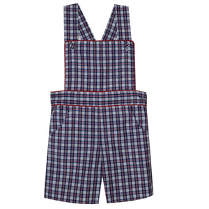 Vive La Fete Vive La Fete Plaid Boys Suspender Shortall - Little Miss Muffin Children & Home