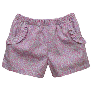 Vive La Fete Vive La Fete Floral Girls Short With Ruffle - Little Miss Muffin Children & Home