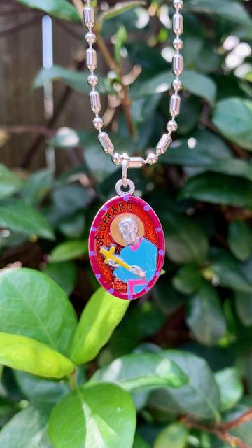 Saints for Sinners Saints for Sinners St. Gerard Hand Painted Medallion - Little Miss Muffin Children & Home