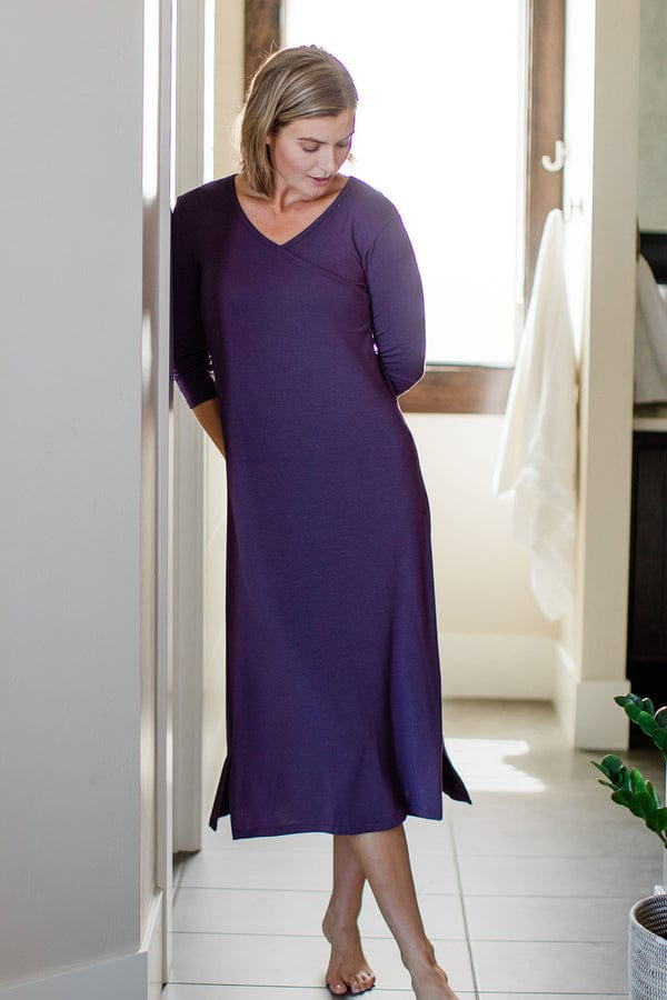 YAL - Yala Yala Haley Crossover Front 3/4 Sleeve Bamboo Nightgown HCG162 - Little Miss Muffin Children & Home