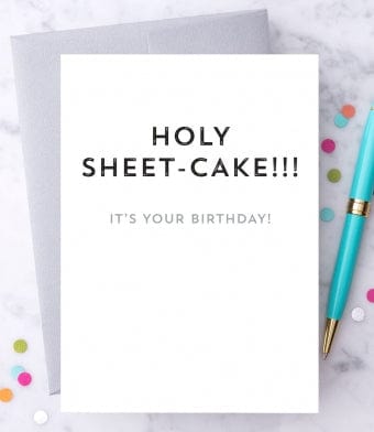 Design with Heart Design with Heart Holy Sheet-Cake! Greeting Card - Little Miss Muffin Children & Home